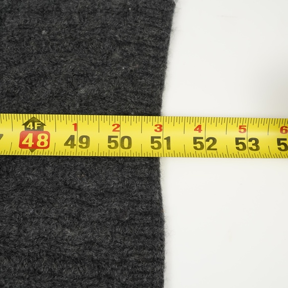 Aran Crafts Merino Wool Cable Knit Scarf Gray Unisex 9x50 Ireland - Picture 5 of 6